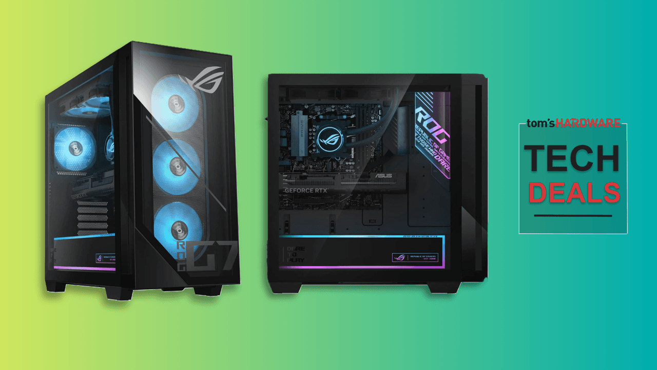 Save $300 on the Asus ROG GM700: 1440p Gaming PC with Ryzen 7 8700F and RX 9060 XT for $1,199